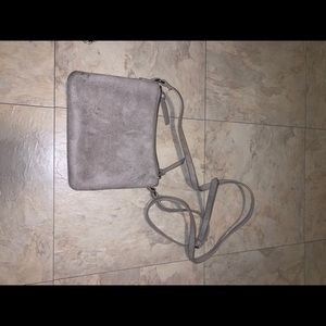 Suede cross body purse